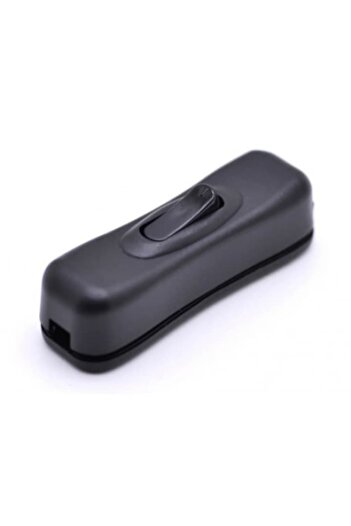 SOHO Întrerupător cu montare prin cablu prin clipsare și buton pornit/oprit 3A-250V, Negru