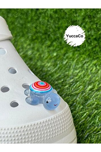 Crocs Karanlıkta Parlayan Kaplumbağa Terlik Süsü/Üç Boyutlu Kaplumbağalı Terlik Charmı/Jibbtiz