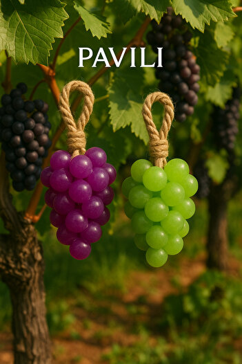modacepte Pavi̇li̇ Double Handmade Grape Soap Set – Natural & Hangable Decorative Soap (Color Selection)