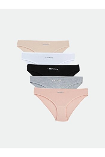 LC Waikiki Lcw Young Printed Bikini Panties 5-Piece (W5)