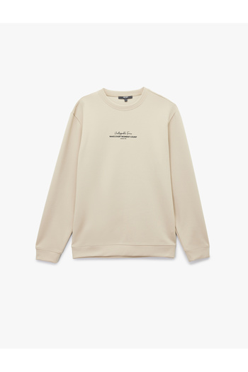 Koton Long Sleeve Crew Neck Printed Sweatshirt