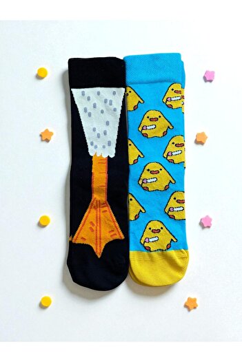 MODA 2 Pack Duck Foot and Chick Socket Socks