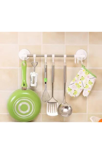 btm home New Generation Extra Strong Suction Cup 8 Hooks Liquid Resistant Hanger