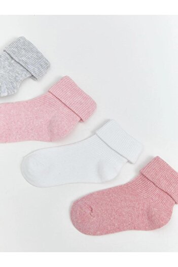 LC Waikiki Lcw Kids Basic Girl's Socks 4-Piece (W5)