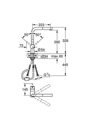 Grohe Minta Tek Kumandalı Spiralli Eviye Bataryası - 32168000
