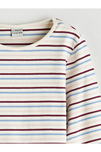 LC Waikiki Lcw Kids Mixed Crew Neck Striped Girl's T-Shirt