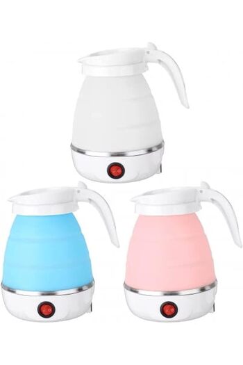 Twinkle Mart Silicone Travel Foldable Water Heater Jug Collapsible Mini Portable Electric Kettle (Random Col