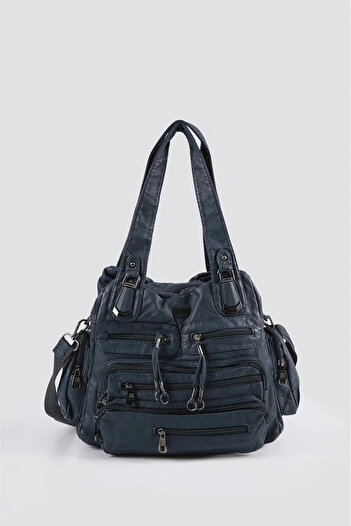 ısf Miver Blue Skin Shoulder Bag