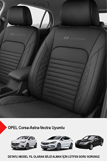 GM-DESIGN Istanbul Series Leather Auto Seat Cover (Opel Corsa-Astra-Vectra Compatible)