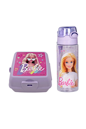 topal horoz Barbie 500 ml Water Bottle and Lunch Box