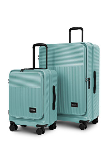 PARAJOHN FRONTARA Series Set of 2 Luggage| Small 10KG & Large 30KG ABS+Polycarbonate 8 - AQUA BLUE
