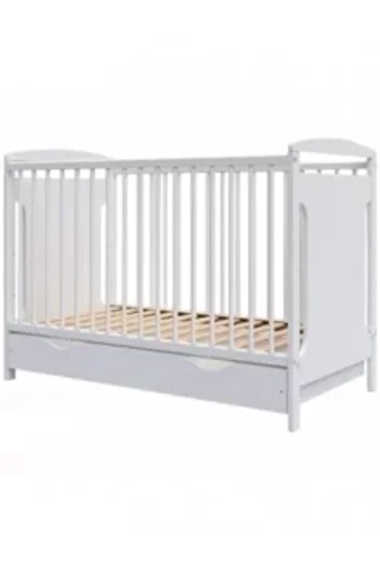 Klups Baby Cot with Drawer Safari Giraffe White + Mattress 8 Comfort II