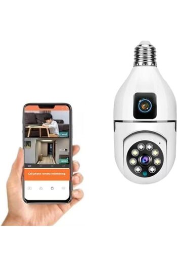 SUKILO Dual Lens WiFi Security Camera 1080P – Wireless 2.4GHz PTZ Cam with 360° View, 2-Way Audio
