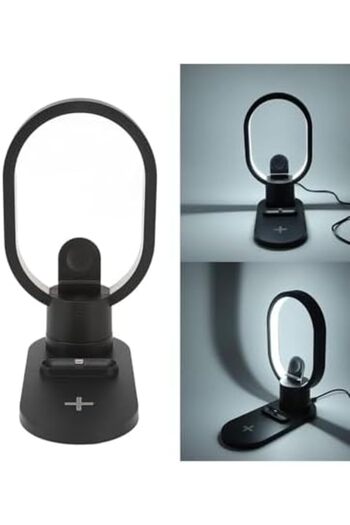 SUKILO 4-in-1 LED Bedside Lamp with Wireless Charger | Magnetic Phone Holder | Night Light | Desk Or