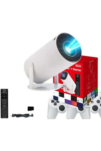 SUKILO Retro Console Projector Built-In 10000 Plus Games with Classic Simulators Plug and Play Game