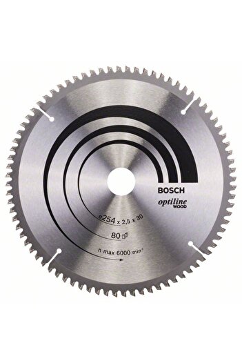 Bosch Optiline Wood circular saw blade, 254x30x2.5mm, 80T