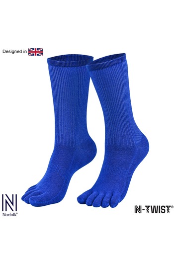 NORFOLK BRIGHTON N-Twist Τεχνολογία Σωλήνας-Βαμβάκι Στριμμένα Δάχτυλα Κάλτσες 1 ζευγάρι - Μπλε