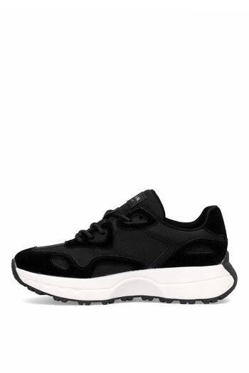 Lufian 112230268 Graham Erkek Hakiki Deri Klasik Sneaker Siyah