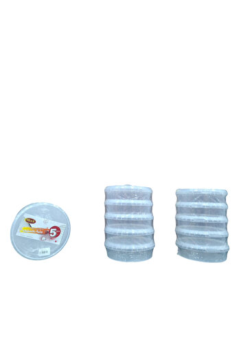 GENERAL Clear plastic box with round lid, 180 pieces, 500g