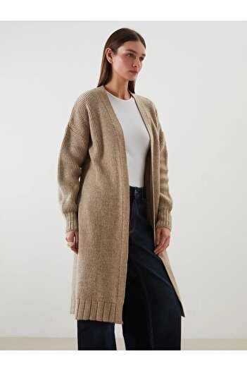 LC Waikiki Lcw Modest Shawl Collar Oversize Women's Knitwear Cardigan (W5)