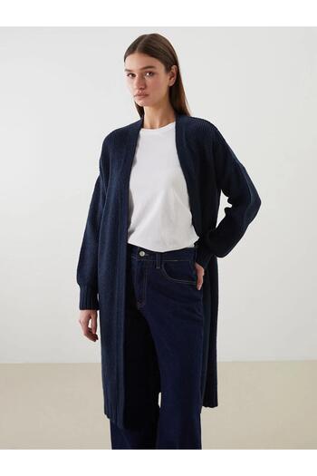 LC Waikiki Lcw Modest Shawl Collar Oversize Women's Knitwear Cardigan (W5)
