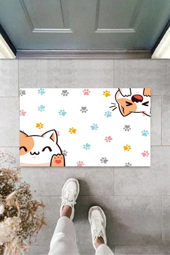Carmine Carpet Διακοσμητικό ψηφιακό τυπωμένο πατάκι μπάνιου με μοτίβο