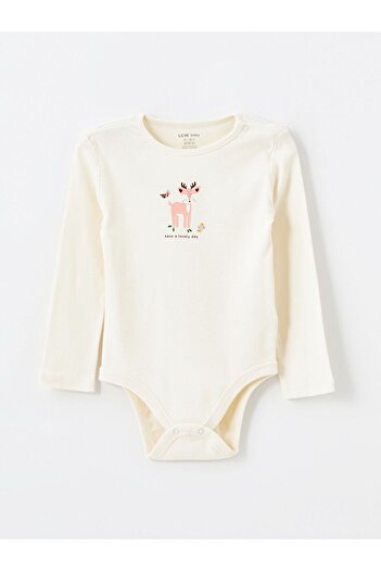 LC Waikiki Pink Crew Neck Baby Girl Snap Bodysuit 3-Piece