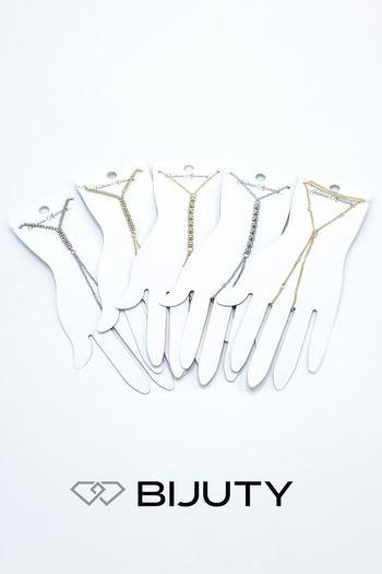 Bijuty Suyolu - Shahmeran Gold and Silver Color Set of 5 with Track Detail and Sequential Stones - (with Surprise Gift)