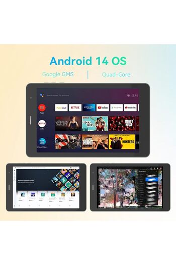 CIDEA C idea 8 inch Tablet, Android 14.0 Tablet with SIM Card Slot Wifi/5G LTE 8GB RAM,512GB ROM Storage D