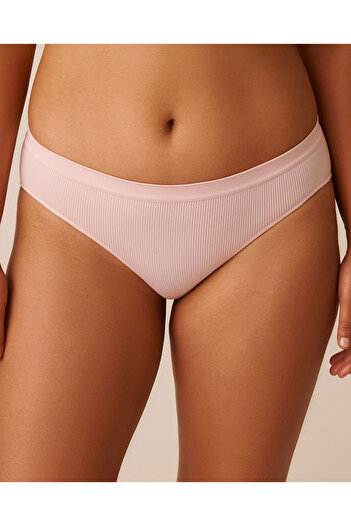La Vie en Rose Seamless Fabric Ribbed Bikini Panty
