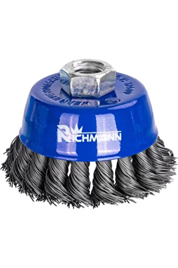 richmann Steel Wire Brush, Cup Type, with Strands, M14, 80 mm,