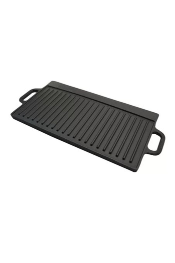 Perfect Home Grill Plate, Cast Iron, Rectangular, Double-Sided, 50 x 24 cm, Perfect Home