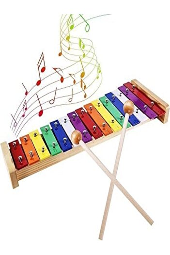 MegArya 8-Tone Wooden Colorful Xylophone – Musical Instrument for Kids with 2 Mallets
