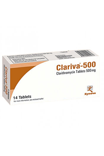 Zynova Clariva for Treating Infections an Antibiotic, 500 Mg - 14 Tablets