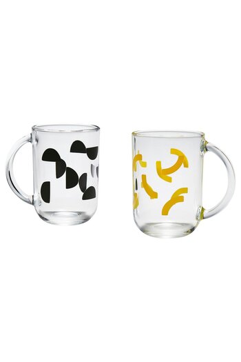 IKEA SKEDSTÖR Cup, Yellow/Black, 30 cl