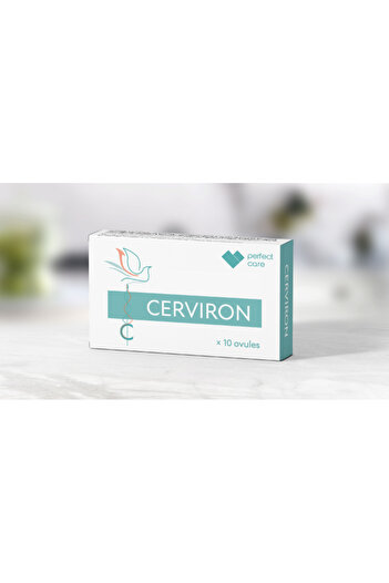 PERFECT CARE Cerviron Ovules, Used for Treating Vaginal Infections and Supporting Vaginal Health, 10 Tablets