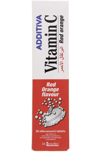 Additiva Vitamin C Red Orange 20 Effervescent Tablets