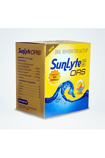 PHARMACREST Sunlyte Ors Orange A Orange-Flavored Oral Rehydration Solution, 10S, 21.8Gm