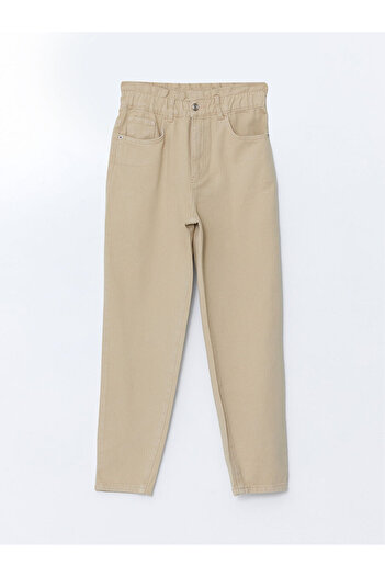 LC Waikiki Slouchy Fit Women's Jean Trousers with Elastic Waist