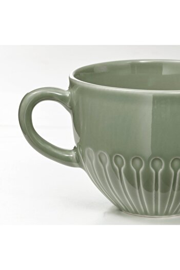 IKEA STRIMMIG Mug, Stoneware, Pale Gray-Green, 36 cl