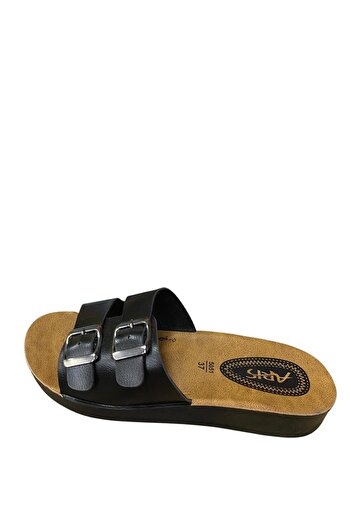 POLEX Women's Double Buckle Flat Sole Slippers