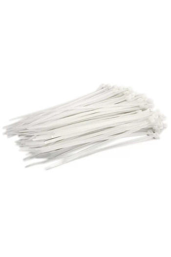 drel Cleme de cablu, albe, set de 100 buc, 900 x 9 mm,
