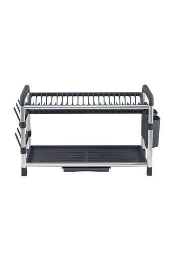 SAFA Multifunctional 2-Tier Stainless Steel Dish Drying Rack for Dishes, Tableware, and Kitchen Supplies