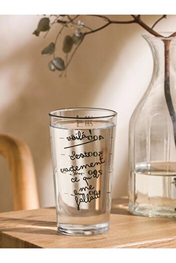 LC Waikiki Lcw Home Printed Glass Cup 500 ml (W5)