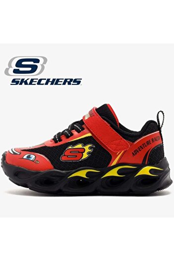 SKECHERS Thermo-Flash - Wheel Buddies 402306N Lighted Orthopedic Children's Sports Shoes Red