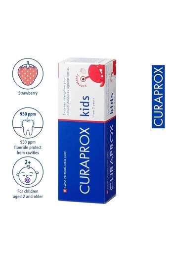 Curaprox Children's Toothpaste Strawberry for Kids 2 + Years with 950 ppm Fluoride