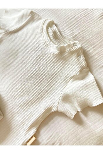 Zezig Glitter White Camisole Suit 100% Cotton