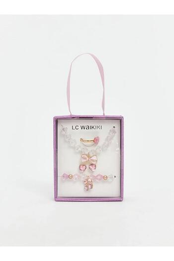 LC Waikiki Lcw Accessories Bow Printed Girl's Jewelry Set (W5)