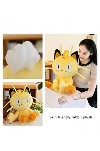 NB market Miyav peluş oyuncak 40cm Pokemon peluş meowth figür roket takımı pokemonu