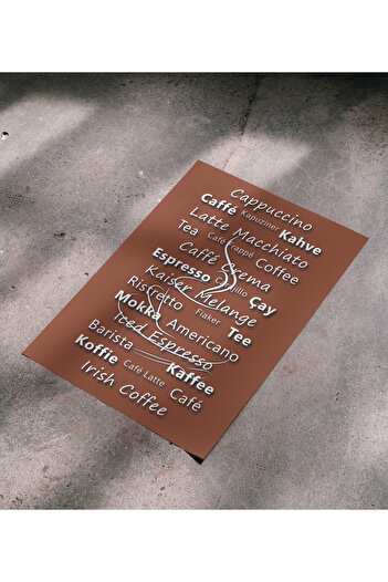 Rosaart Coffee Names, Coffee Corner - Frameless Poster Coffee - Digital Print - Coffee Bar